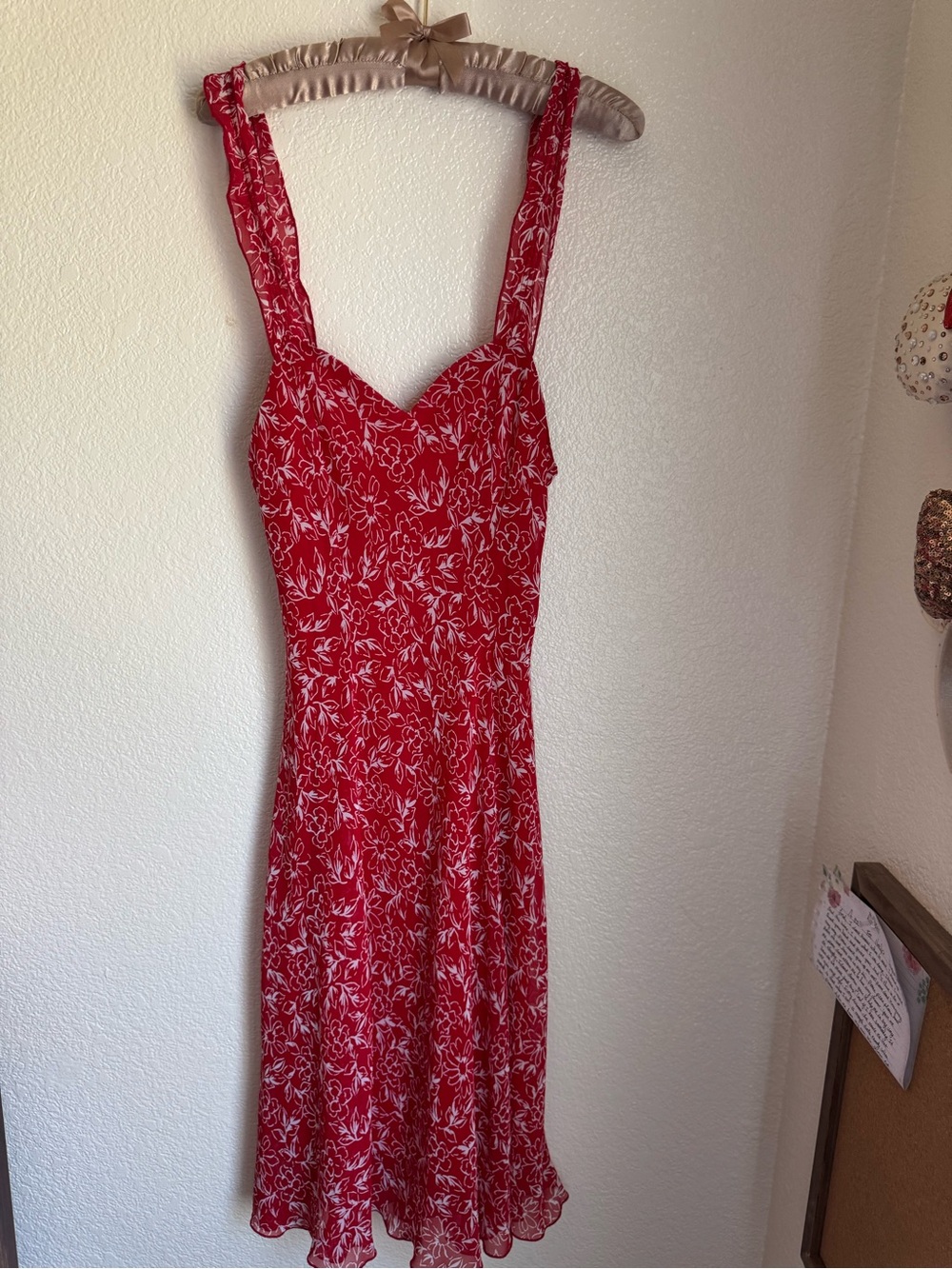 dressbarn Red Floral Midi Sundress